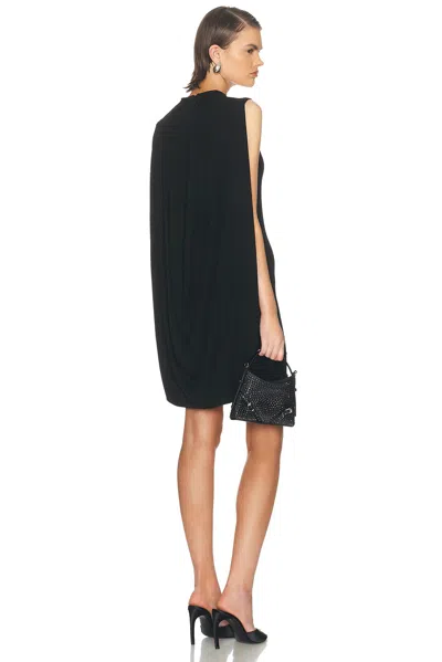 Alexander Wang Fitted Mini Dress With Drape Back In Black