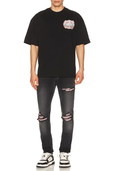 Amiri Straight Denim Jeans Belt Loops Five Pockets In Black