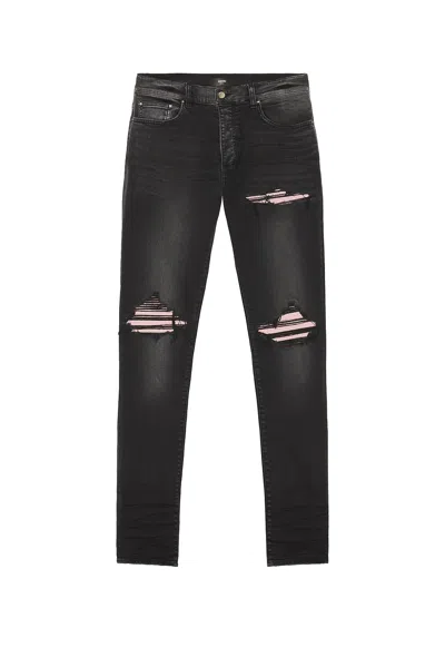 Amiri Straight Denim Jeans Belt Loops Five Pockets In Black