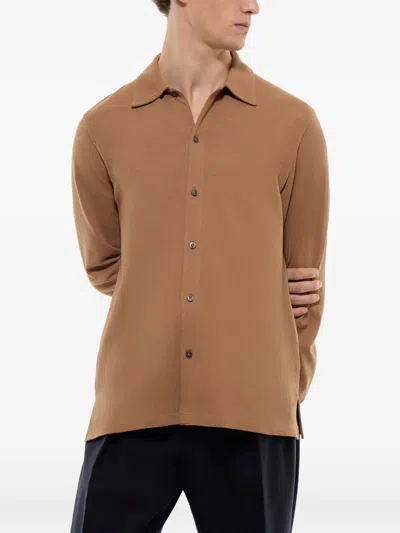 Fursac Buttoned Shirt In Brown