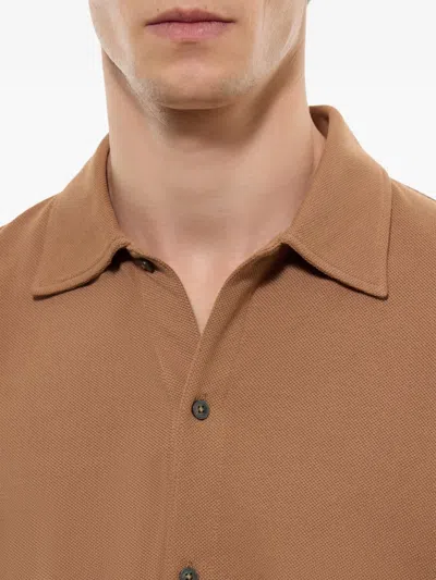 Fursac Buttoned Shirt In Brown