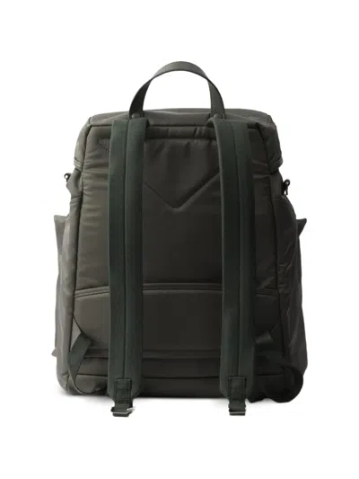 Prada Re-nylon And Leather Backpack In Gray