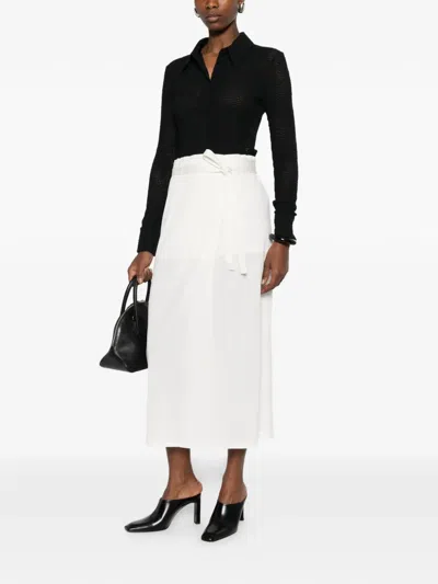 Jil Sander Buttoned Shirt In Black