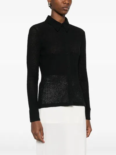 Jil Sander Buttoned Shirt In Black