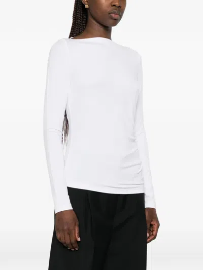 Max Mara Gomma Jersey T-shirt In White