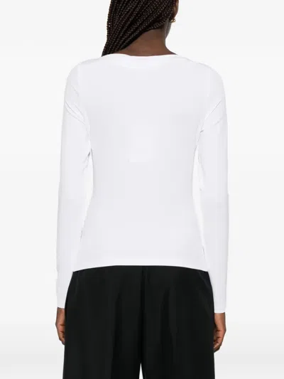 Max Mara Gomma Jersey T-shirt In White