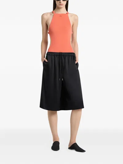 Courrèges Back-panel Shorts In Black