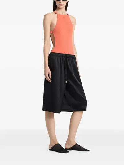 Courrèges Back-panel Shorts In Black