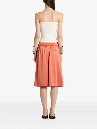 Courrèges Back-panel Shorts In Brown