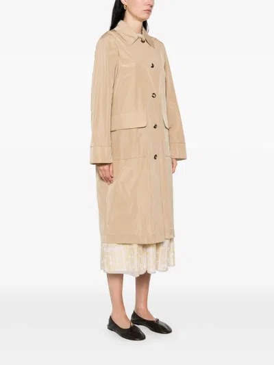 Cividini Eterna Flap-pocket Coat In Brown