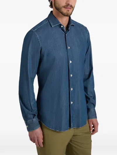 Slowear Buttoned Denim Shirt In Blue