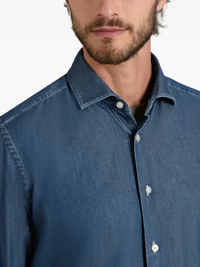 Slowear Buttoned Denim Shirt In Blue