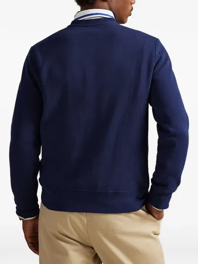 Polo Ralph Lauren Long Sleeve Fleece Society Bear Crewneck Sweatshirt In Multi