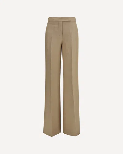 Max Mara Bronte Virgin Wool Blend Wide Leg Pants In Neutral