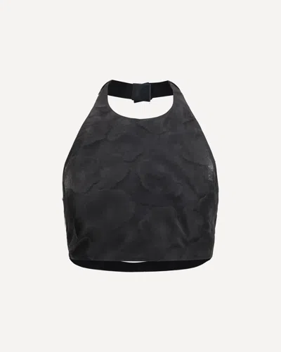 Max Mara Mxsfumetto Crop Top With Cut-out In Black