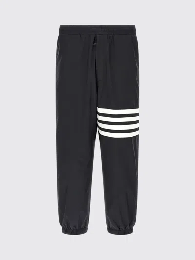 Thom Browne Drawcord Waist Track Pants With Four Stripes In Black