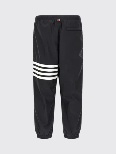 Thom Browne Drawcord Waist Track Pants With Four Stripes In Black