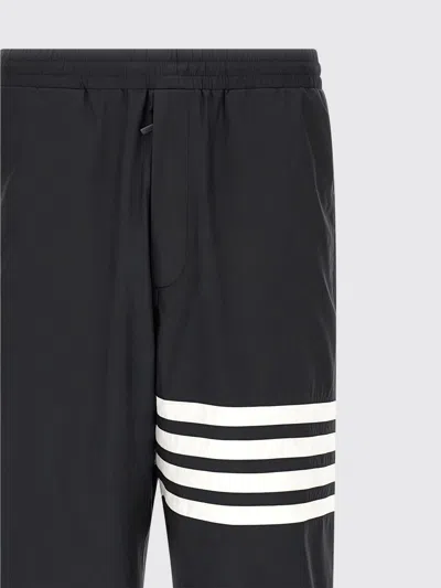 Thom Browne Drawcord Waist Track Pants With Four Stripes In Black