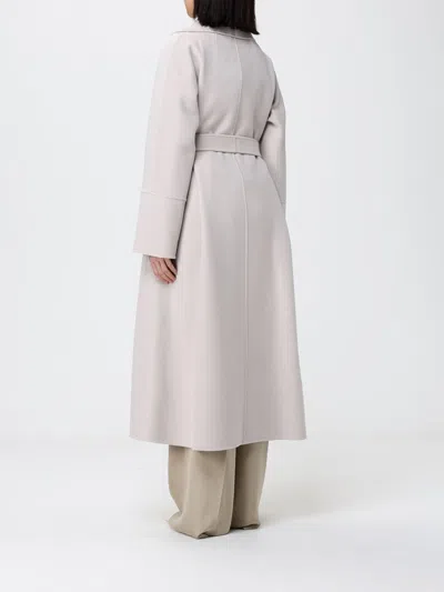 Max Mara Virgin Wool Wrap Coat In White