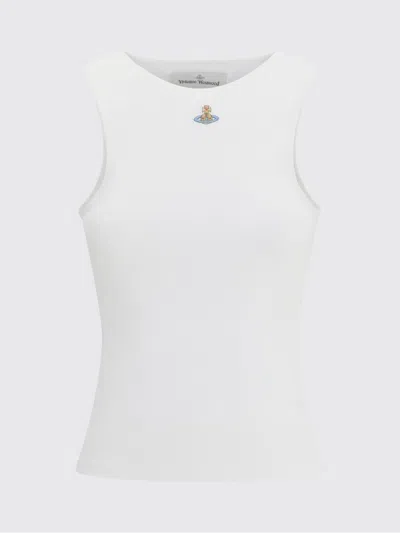Vivienne Westwood White Rib Jersey 90s Tank Top
