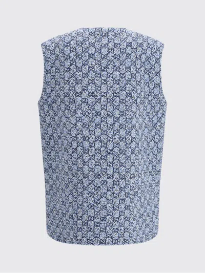 Gucci Button Patterned Vest In Blue