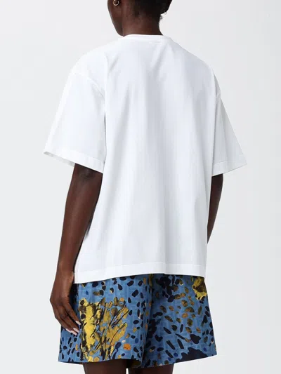 Fendi White Crew Neck Patchwork T-shirt In White