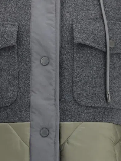 Weekend Max Mara Wool And Technical Fabric Jacket In Multi