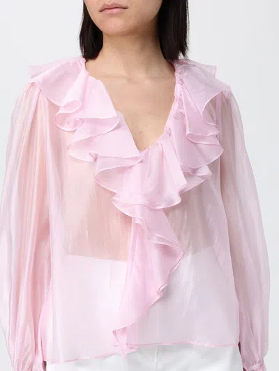 Hanita Ruffled Chiffon Blouse In Pink