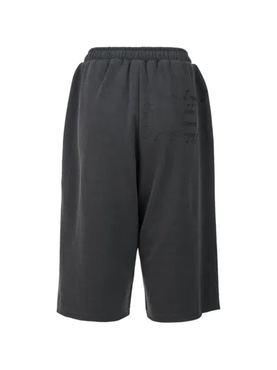 Pushbutton Elasticated Shorts In Black