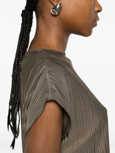 Samsoe & Samsoe Sauma Pleated Top In Brown
