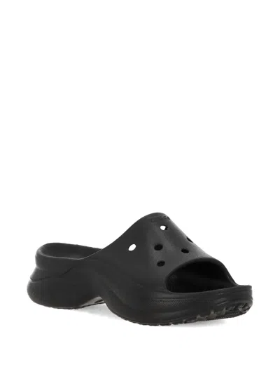 Crocs Bae Perforated Slides In Black