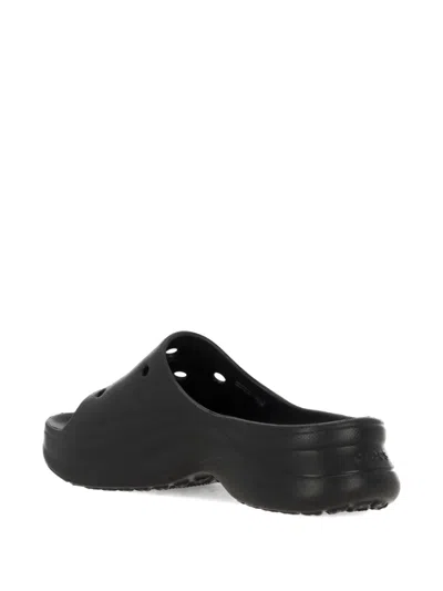 Crocs Bae Perforated Slides In Black