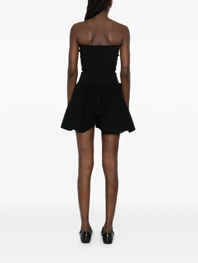 Cfcl Strapless Flared Playsuit In Multi