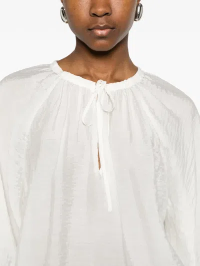 Samsoe & Samsoe Samateran Tie-neckline Blouse In White