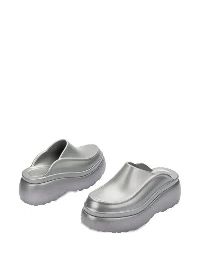Marc Jacobs X Melissa Logo-embossed Mules In Silver