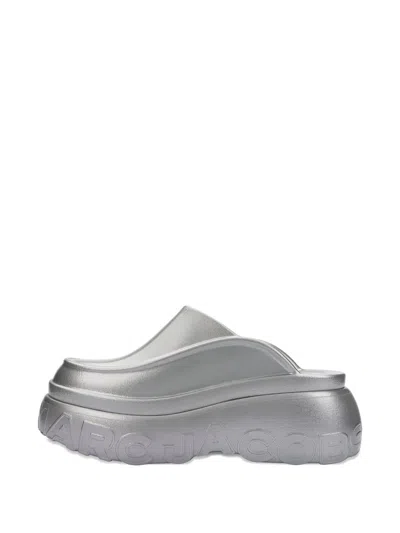 Marc Jacobs X Melissa Logo-embossed Mules In Silver