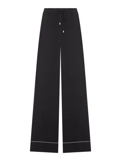Sportmax Drawstring Piped Trousers In Black