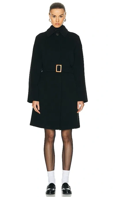 Fwrd Renew Prada Wool Coat In Black