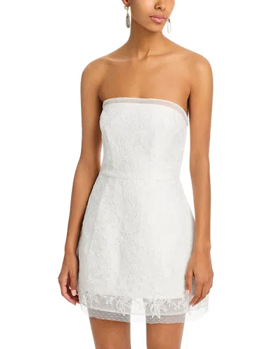 Bardot Franca Strapless Lace Minidress In White