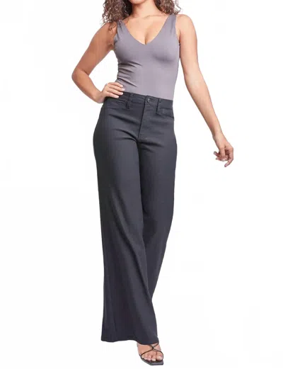 Ymi Hyperstretch High Rise Wide Leg Pants In Black