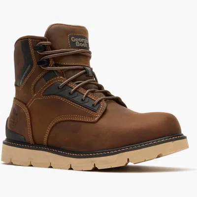 Rocky Men's Carbon Flex Wedge Work Boot - Medium In Brown In Brown
