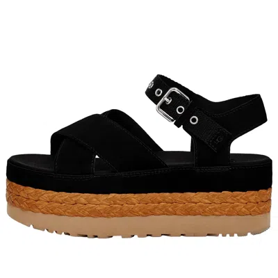 Ugg Aubrey Ankle Strap Platform Sandal In Black