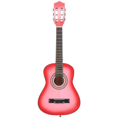 Tune X Pink 30-inch Acoustic Guitar With Pick, Strings, Capo, Gig Bag ...