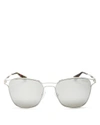 PRADA Mirrored Square Sunglasses, 56mm,2412586SILVER/SILVERMIRROR