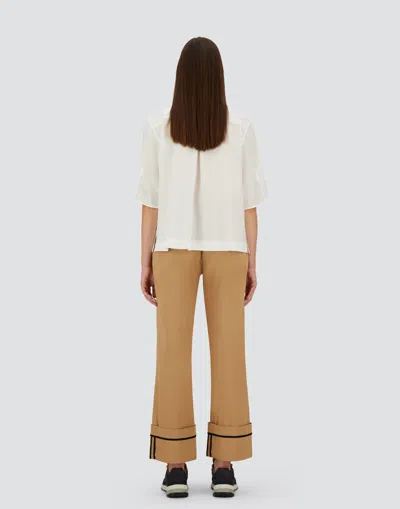 Herno Short Sleeve Shirt Collar Ribbon Detail In White