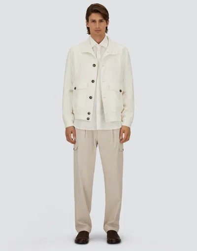 Herno Long Sleeved Button-fastened Shirt In White