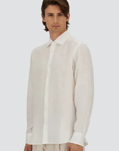 Herno Long Sleeved Button-fastened Shirt In White