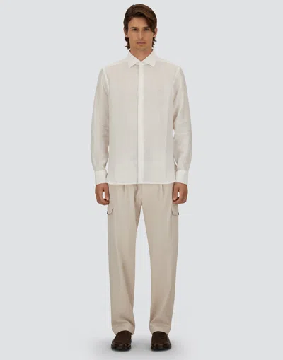 Herno Long Sleeved Button-fastened Shirt In White