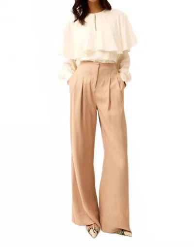 Marie Oliver Macbee Wide Leg Pants In Sesame In Brown