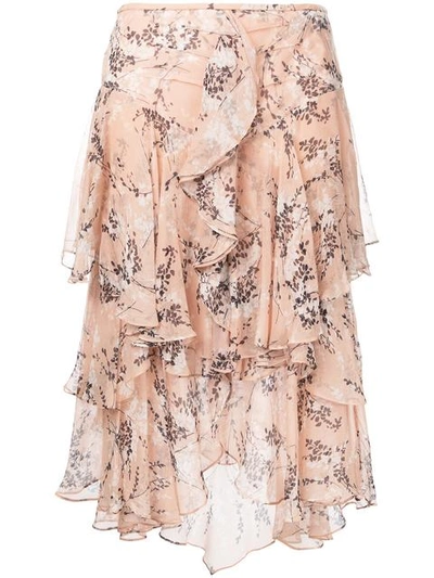 Jason Wu Honey Blossom Chiffon Skirt In Soft Pink